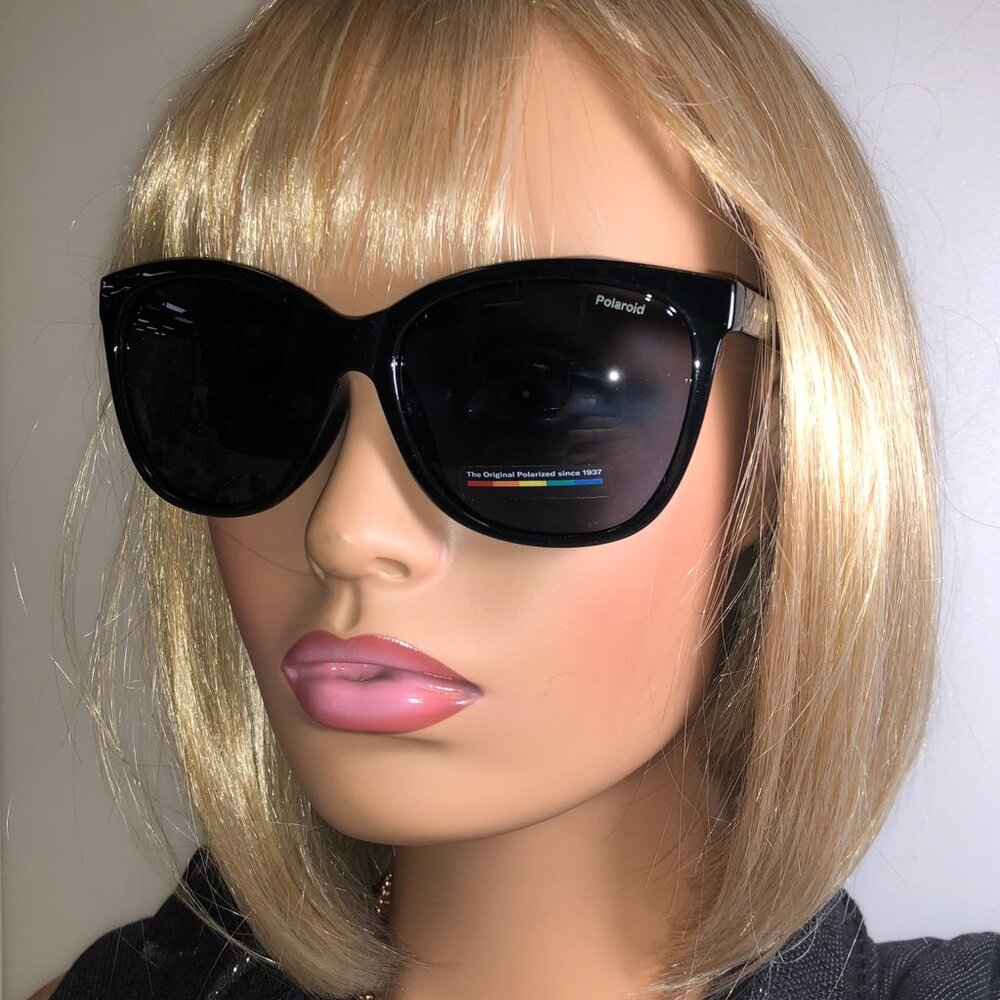 Polaroid Oversized Black Polarized Sunglasses
